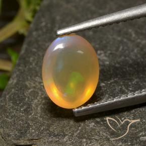 Opale Multicolore naturelle ovale, 1.20 ct, Transparent