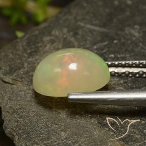 Opale Multicolore naturelle ovale, 1.42 ct, Translucide