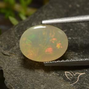 Opale Multicolore naturelle ovale, 1.42 ct, Translucide