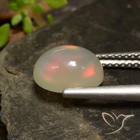 Opale Multicolore naturelle ovale, 1.36 ct, Transparent