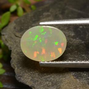 Opale Multicolore naturelle Coupe ovale, 1.46 ct, Translucide