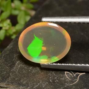 Opale Multicolore naturelle ovale, 1.30 ct, Transparent