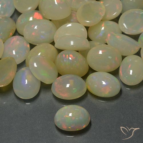 1.26ct Naturel Multicolore Opale, ovale, Translucide