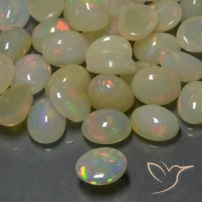 Opale Multicolore naturelle ovale, 1.26 ct, Translucide