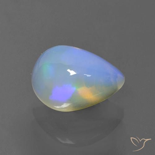 Opale Multicolore naturelle En forme de poire, 1.86 ct, Transparent