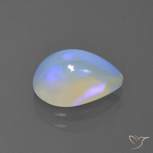 Opale Multicolore naturelle En forme de poire, 1.86 ct, Transparent