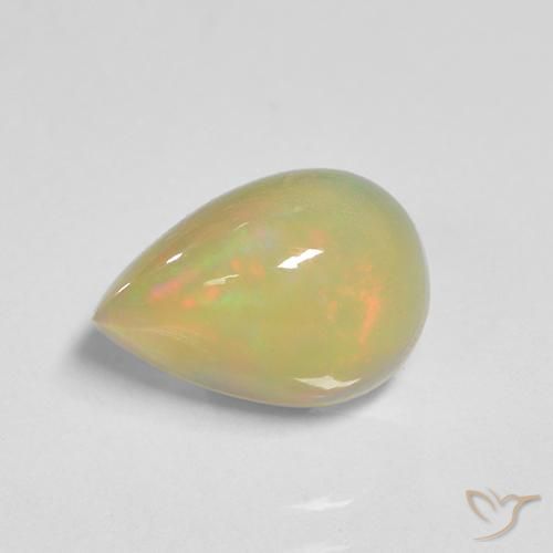 Opale Multicolore naturelle En forme de poire, 1.48 ct, Translucide
