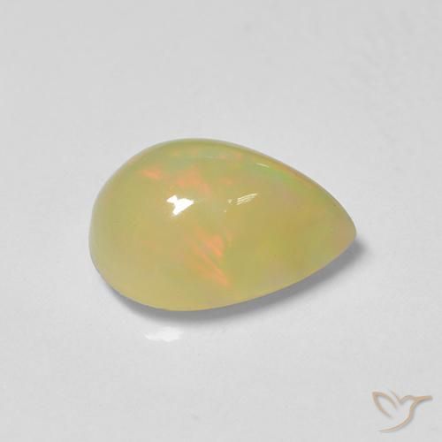 Opale Multicolore naturelle En forme de poire, 1.48 ct, Translucide