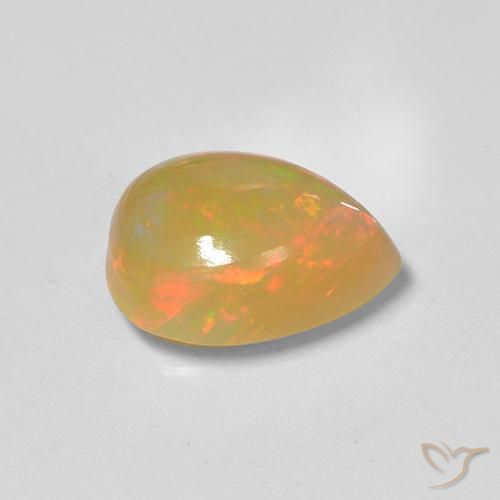 Opale Multicolore naturelle En forme de poire, 1.37 ct, Translucide