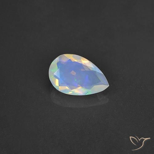 1.53ct Naturel Multicolore Opale, En forme de poire, Transparent, Photo A