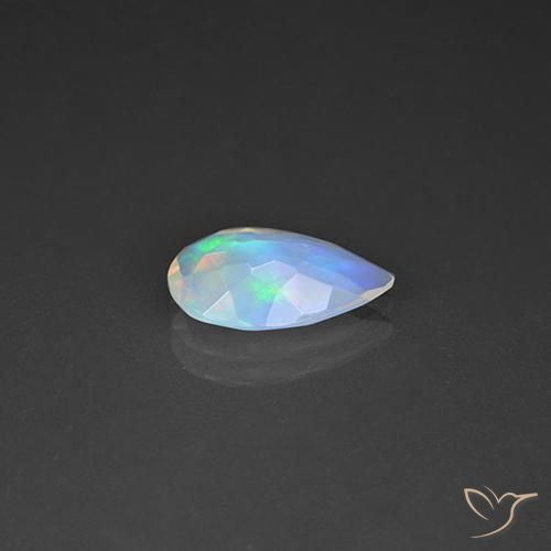 Opale Multicolore naturelle En forme de poire, 1.53 ct, Transparent