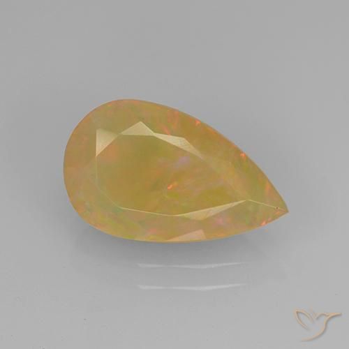 1.67ct Naturel Multicolore Opale, En forme de poire, Translucide