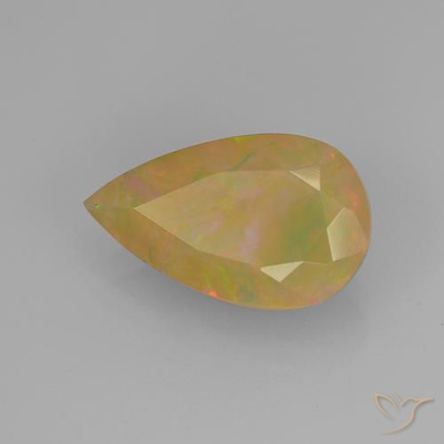 Opale Multicolore naturelle En forme de poire, 1.67 ct, Translucide