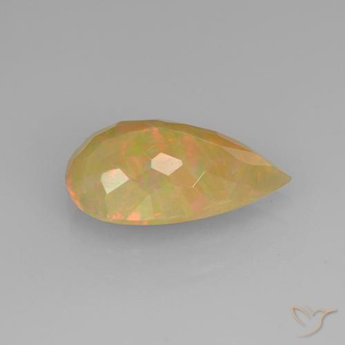Opale Multicolore naturelle En forme de poire, 1.67 ct, Translucide