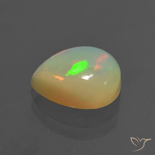Opale Multicolore naturelle En forme de poire, 1.76 ct, Translucide