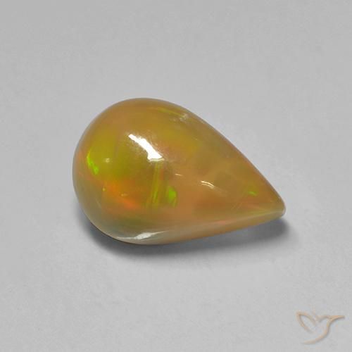 Opale Multicolore naturelle En forme de poire, 1.50 ct, Translucide