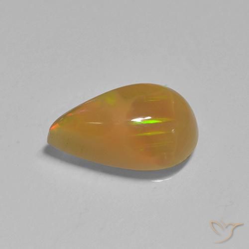 Opale Multicolore naturelle En forme de poire, 1.50 ct, Translucide