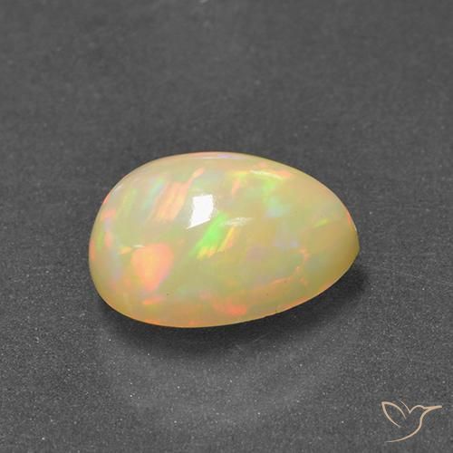 Opale Multicolore naturelle En forme de poire, 1.72 ct, Translucide