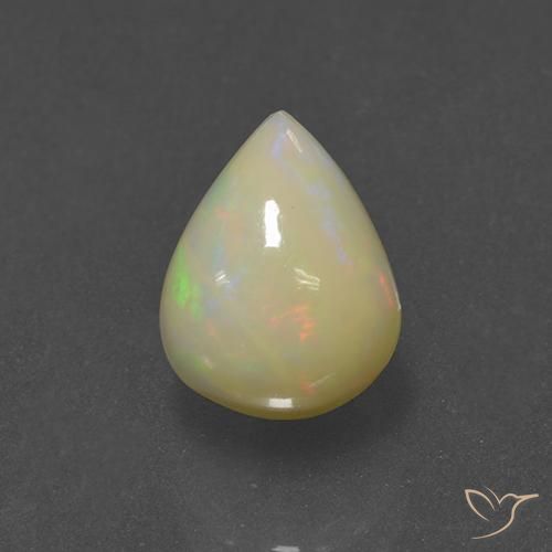 1.70ct Naturel Multicolore Opale, En forme de poire, Translucide