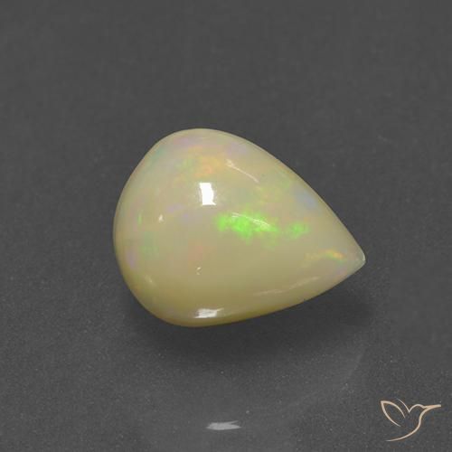 Opale Multicolore naturelle En forme de poire, 1.70 ct, Translucide