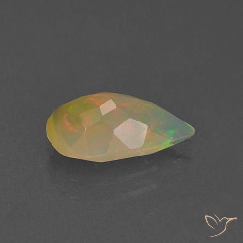 Opale Multicolore naturelle En forme de poire, 1.29 ct, Transparent