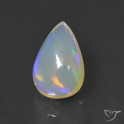 2.14ct Naturel Multicolore Opale, En forme de poire, Transparent