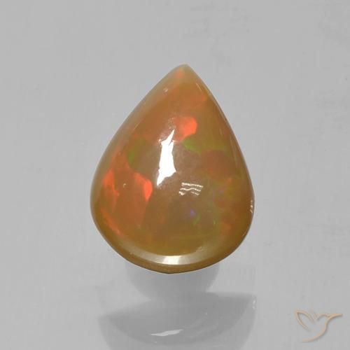 1.36ct Naturel Multicolore Opale, En forme de poire, Translucide