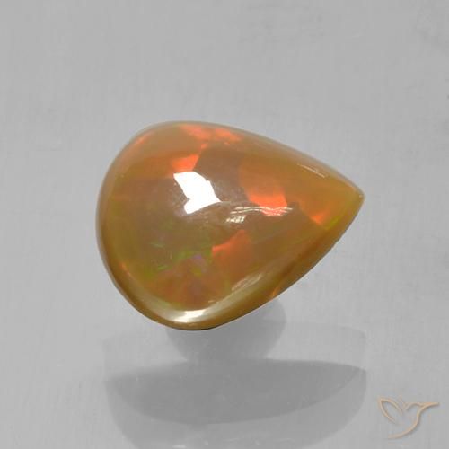 Opale Multicolore naturelle En forme de poire, 1.36 ct, Translucide