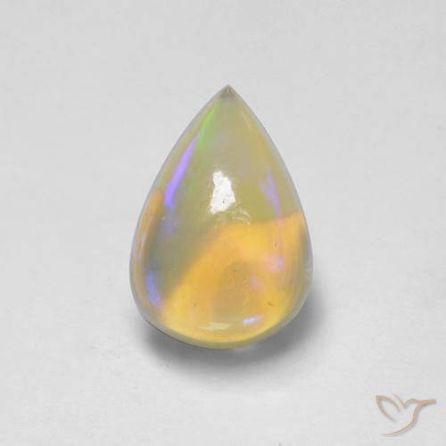 1.60ct Naturel Multicolore Opale, En forme de poire, Transparent, Photo A