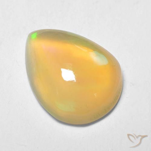 1.21ct Naturel Multicolore Opale, En forme de poire, Transparent