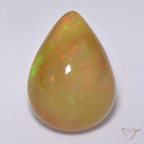 3.78ct Naturel Multicolore Opale, En forme de poire, Translucide
