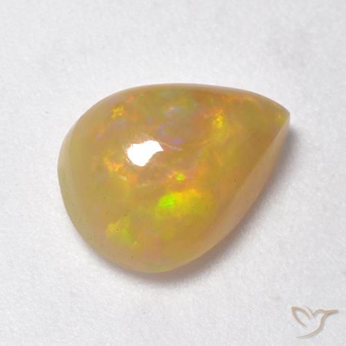 1.59ct Naturel Multicolore Opale, En forme de poire, Translucide