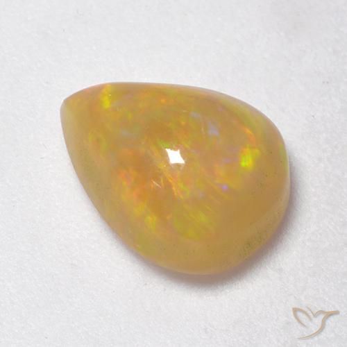 Opale Multicolore naturelle En forme de poire, 1.59 ct, Translucide