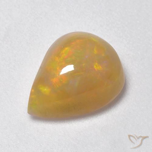 Opale Multicolore naturelle En forme de poire, 1.59 ct, Translucide