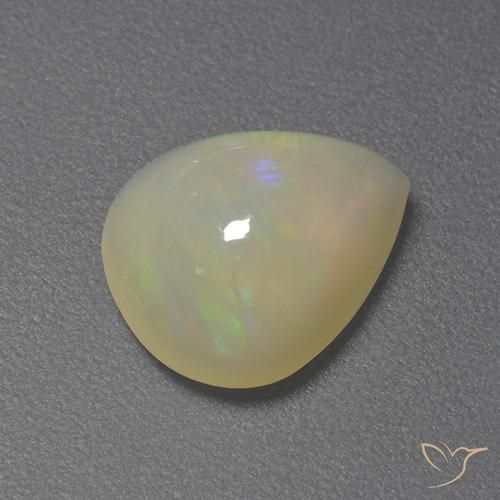 1.55ct Naturel Multicolore Opale, En forme de poire, Translucide