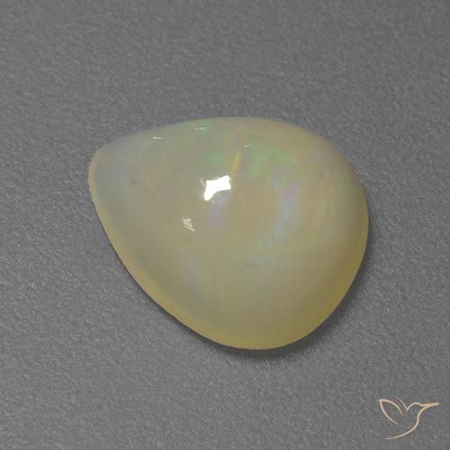 Opale Multicolore naturelle En forme de poire, 1.55 ct, Translucide