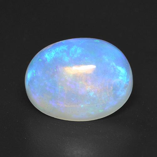 Opale Blanc bleuâtre naturelle Coupe ovale, 3.12 ct, Transparent