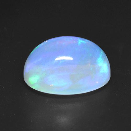 Opale Blanc bleuâtre naturelle Coupe ovale, 3.12 ct, Transparent