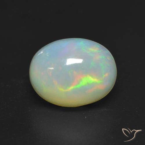 Opale Multicolore naturelle ovale, 1.14 ct, Translucide