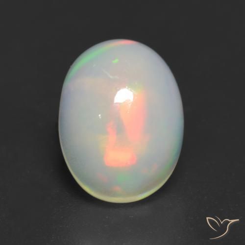 Opale Multicolore naturelle ovale, 1.54 ct, Transparent