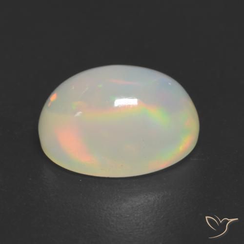Opale Multicolore naturelle ovale, 1.54 ct, Transparent