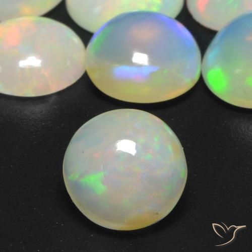 0.71ct Naturel Multicolore Opale, Tour, Transparent