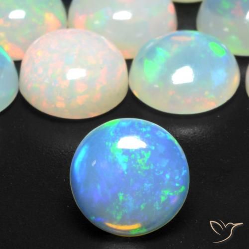 0.81ct Naturel Multicolore Opale, Tour, Transparent