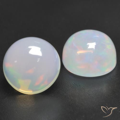 2.07ctw Naturel Multicolore Opale, Tour, Transparent