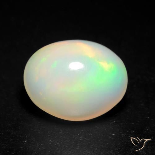 Opale Multicolore naturelle ovale, 1.38 ct, Translucide