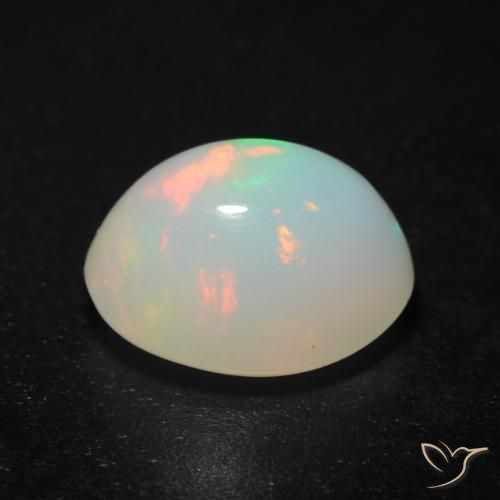 Opale Multicolore naturelle ovale, 1.38 ct, Translucide
