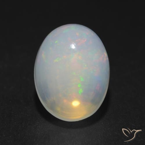 Opale Multicolore naturelle ovale, 1.22 ct, Transparent