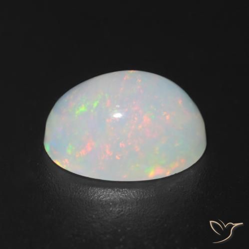 Opale Multicolore naturelle ovale, 1.22 ct, Transparent