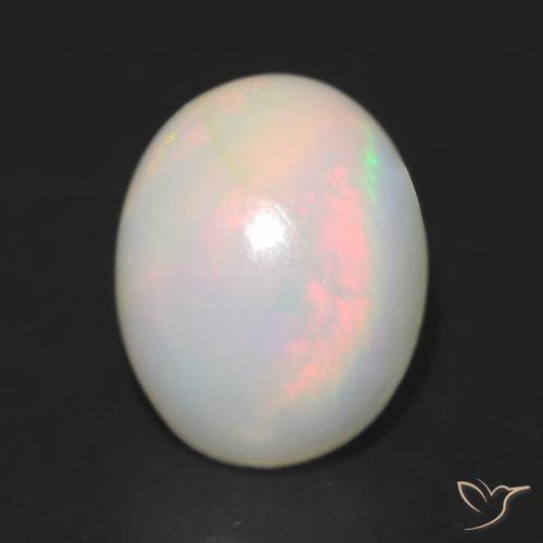Opale Multicolore naturelle ovale, 1.41 ct, Translucide