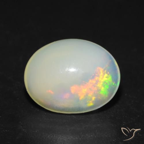 Opale Multicolore naturelle ovale, 1.08 ct, Transparent